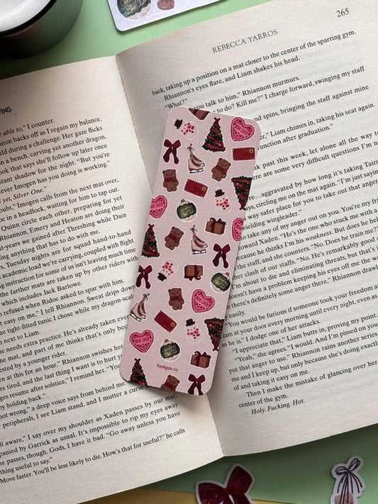 Vintage Christmas double-sided bookmark