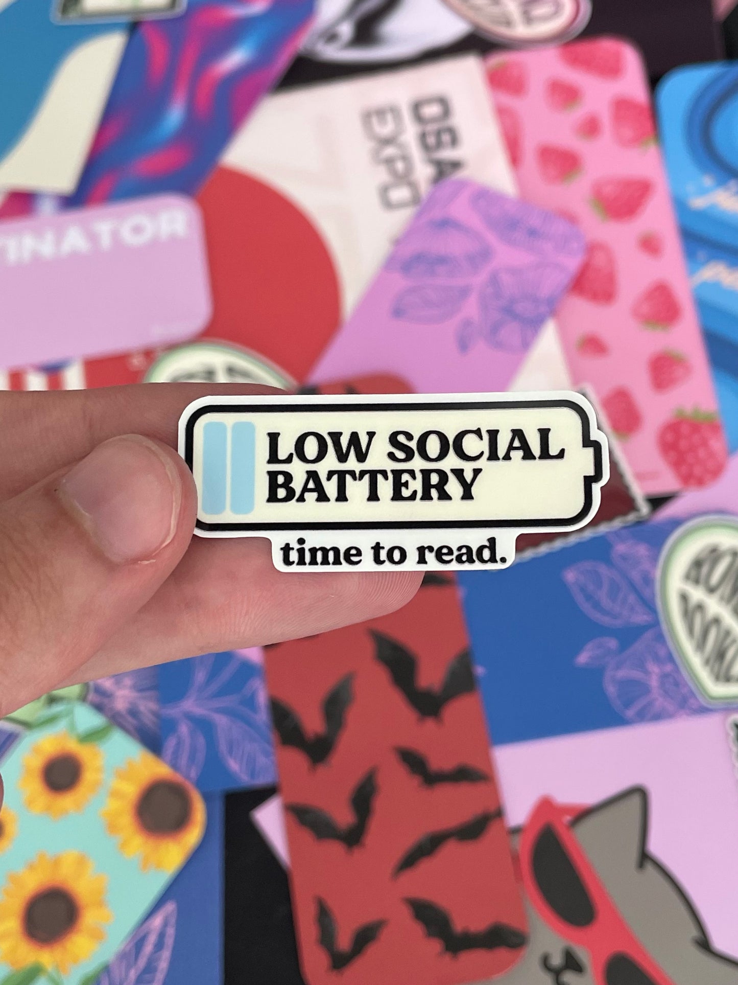 Low social Battery Sticker