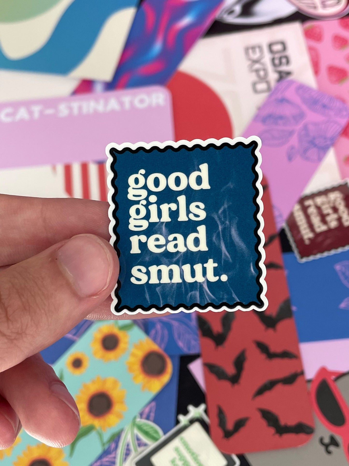Good Girls Read Smut - Blue Bookish Sticker