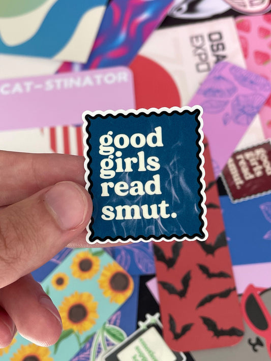 Good Girls Read Smut - Blue Bookish Sticker