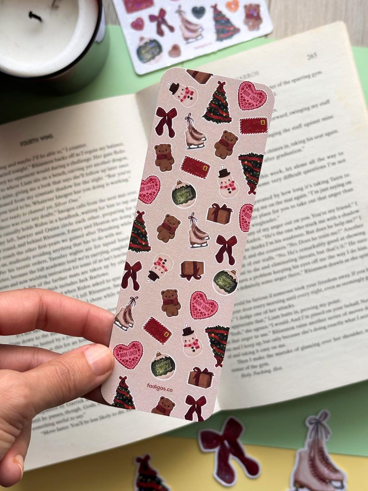 Christmas Bookmark Bundle - Set of 3 festive bookish designs