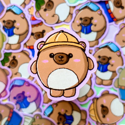 Cute Teddy Bear Mood Tracker Stickers
