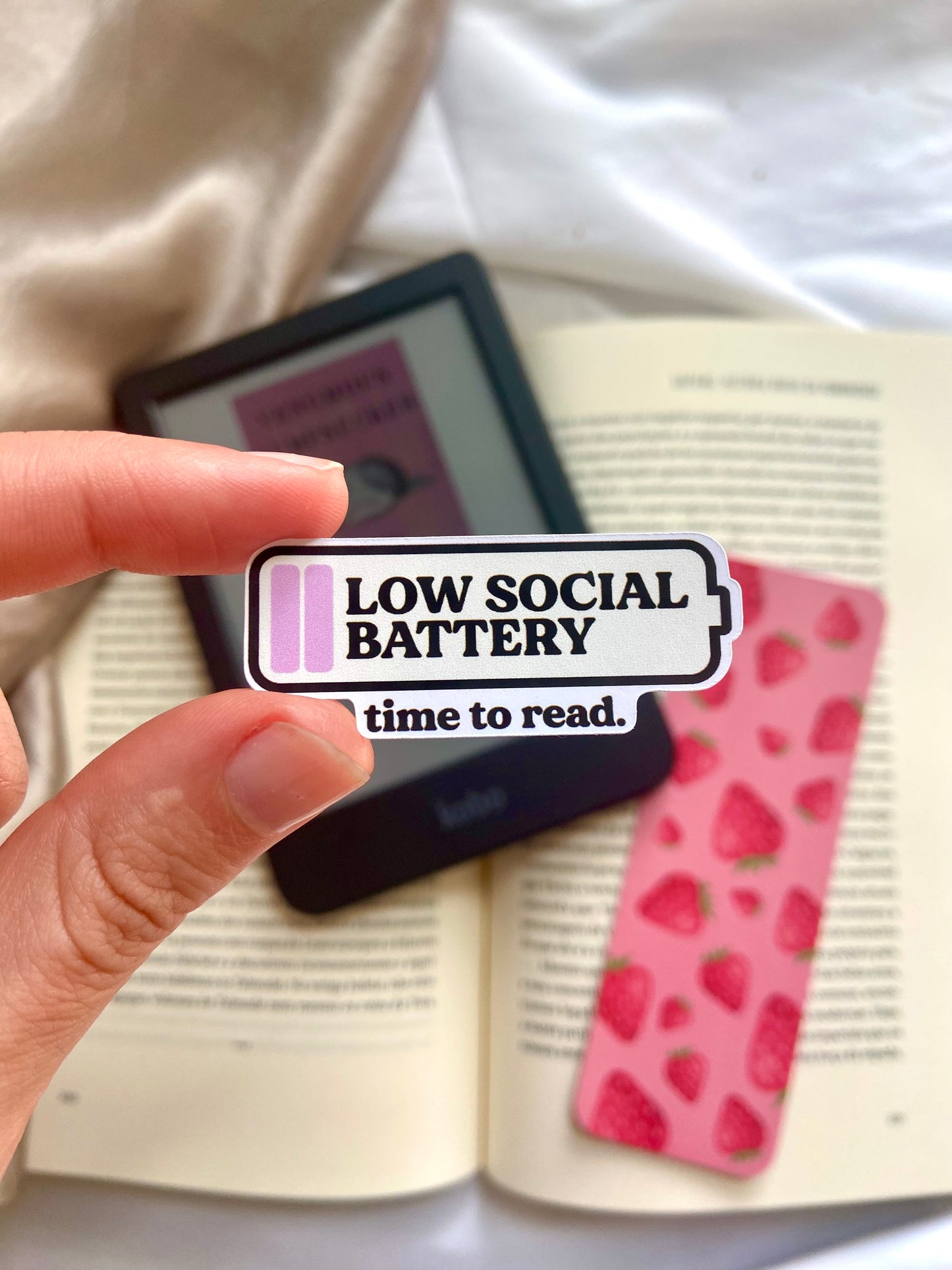 Low social Battery Sticker