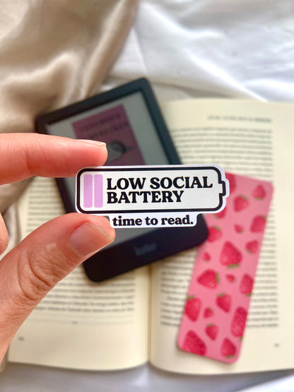 Low social Battery Sticker