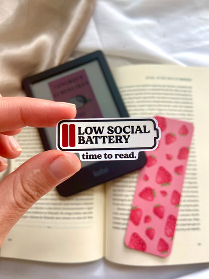 Low social Battery Sticker