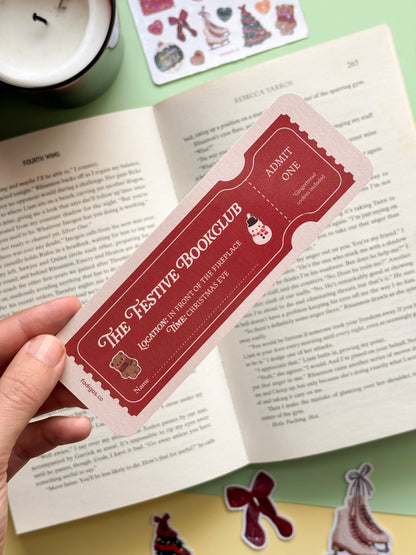 Christmas Bookmark Bundle - Set of 3 festive bookish designs