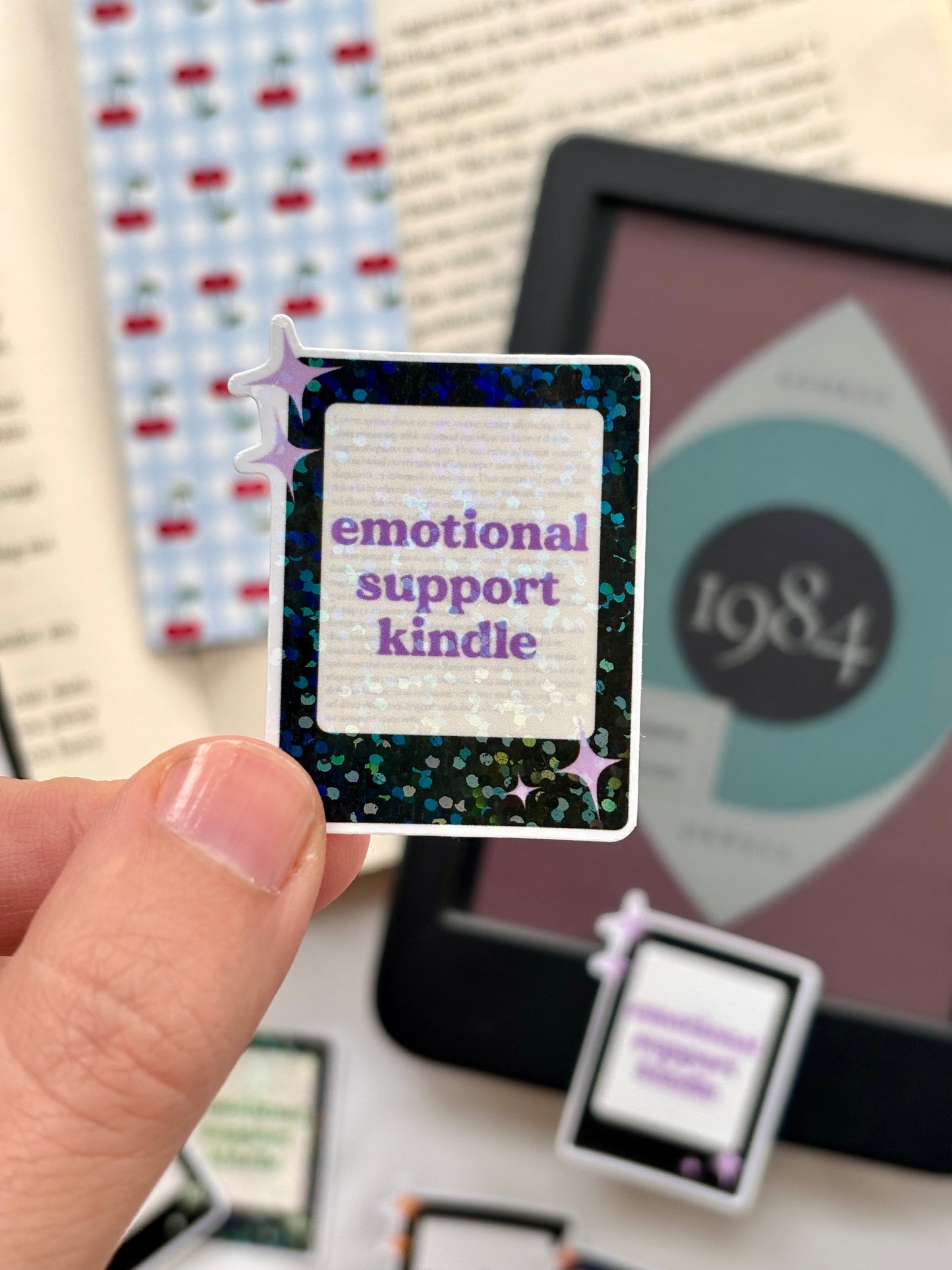 Emotional Support Kindle Sticker