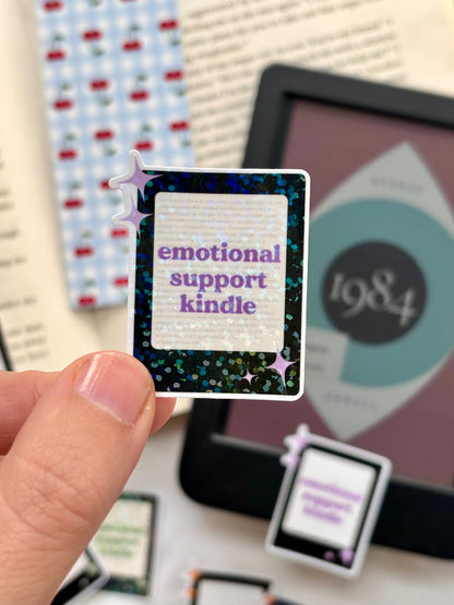 Emotional Support Kindle Sticker