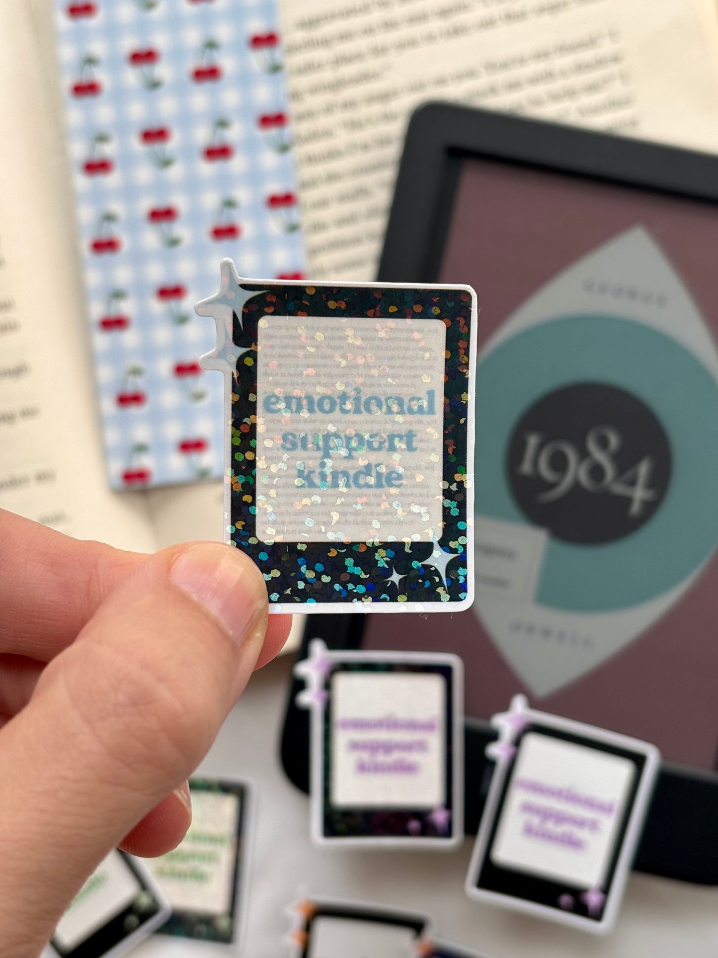 Emotional Support Kindle Sticker
