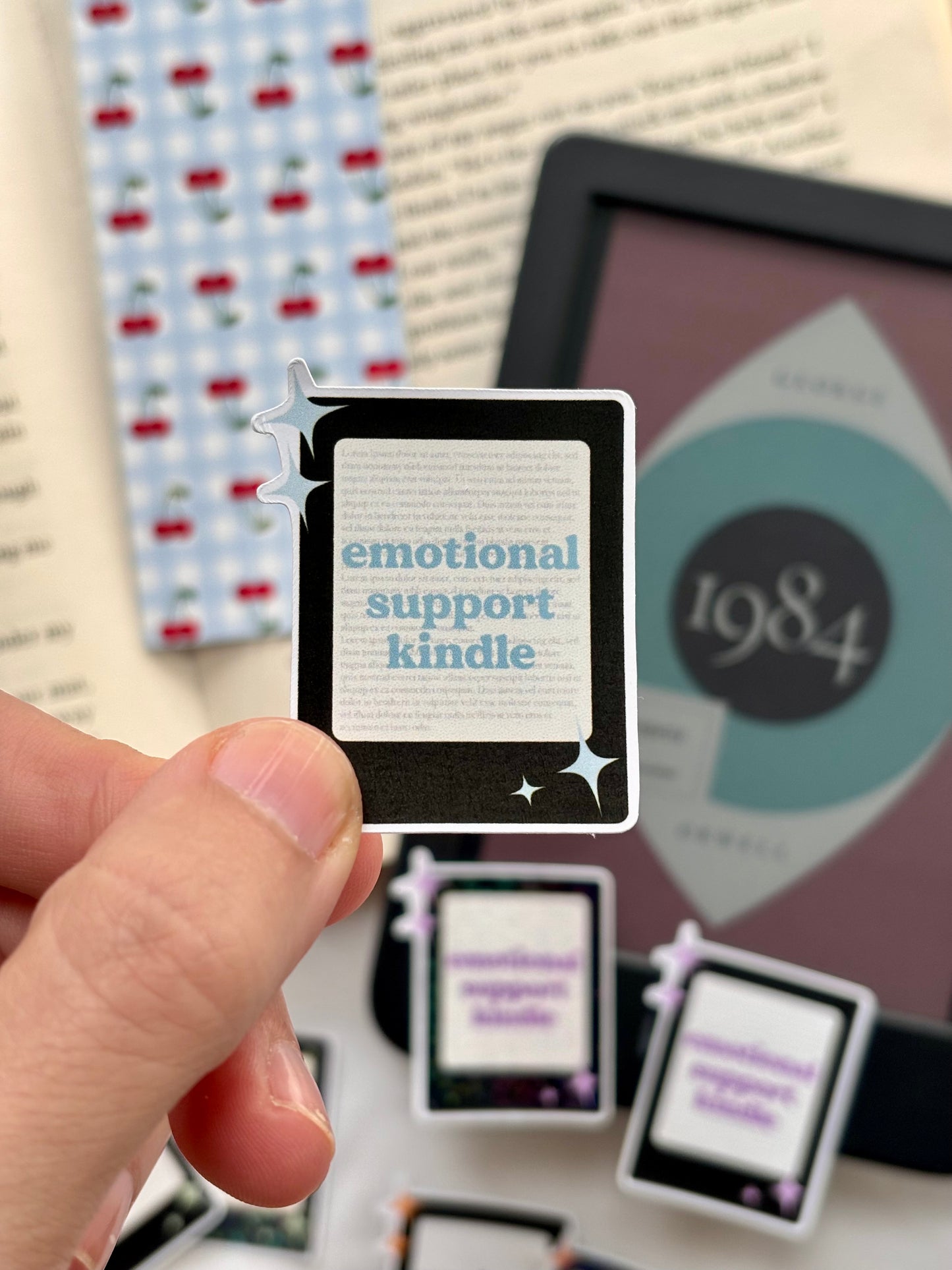 Emotional Support Kindle Sticker