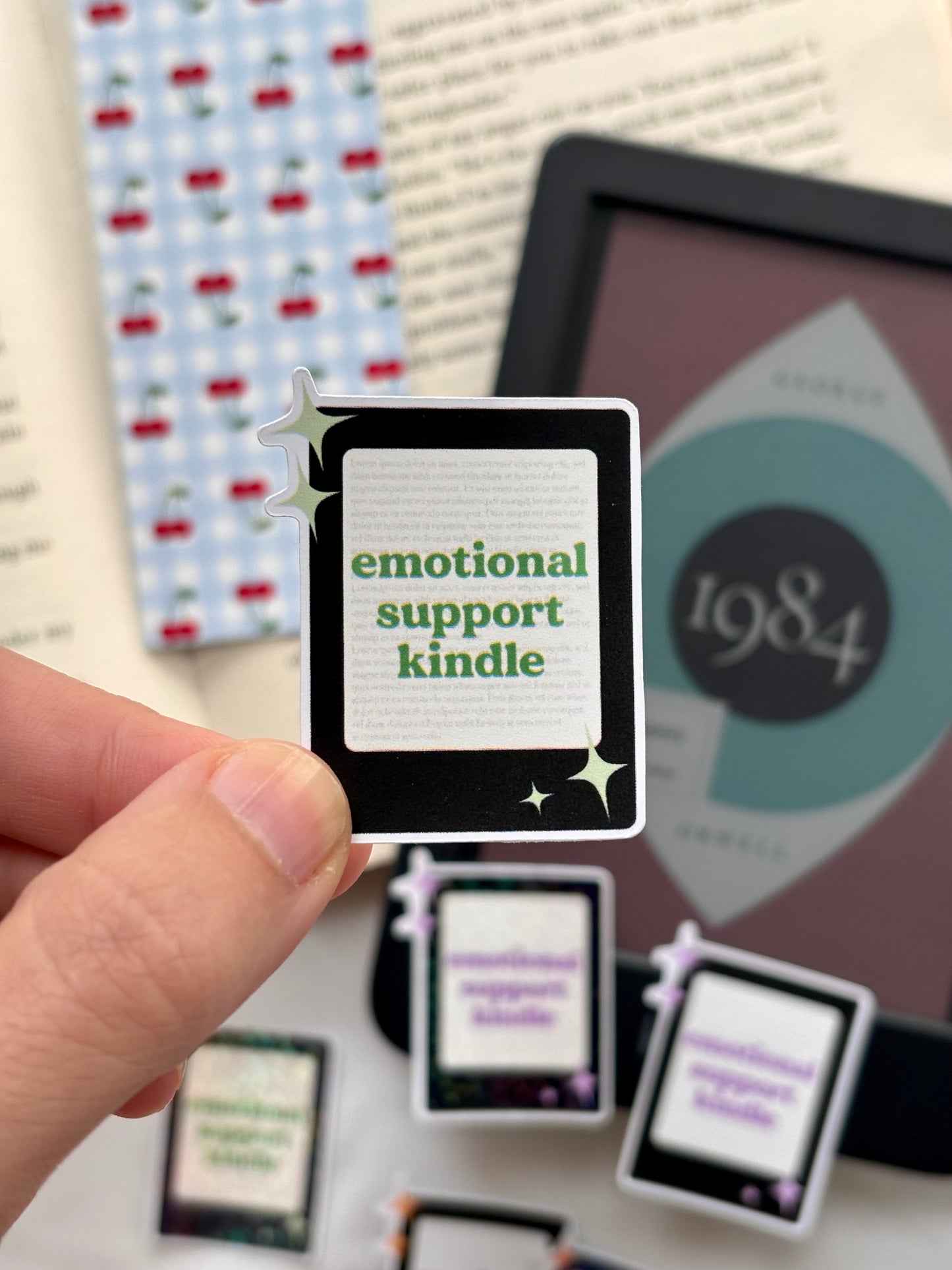 Emotional Support Kindle Sticker
