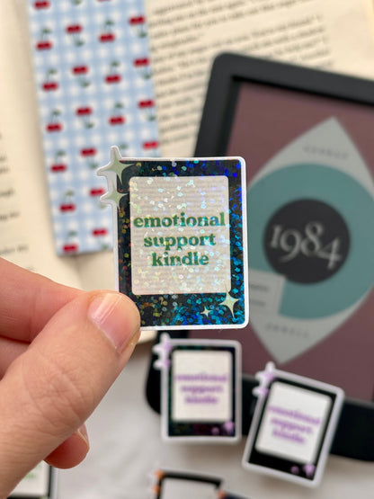 Emotional Support Kindle Sticker