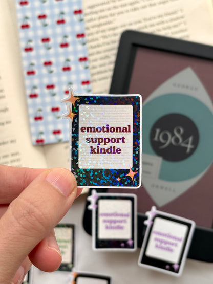Emotional Support Kindle Sticker