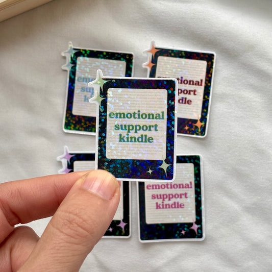 Emotional Support Kindle Sticker