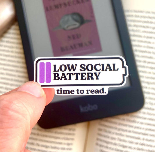 Low social Battery Sticker