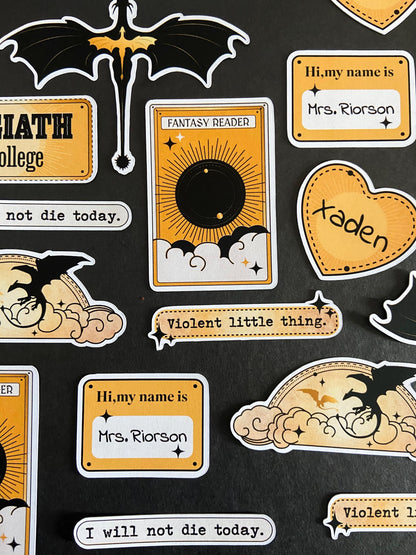 Fourth Wing Sticker Pack