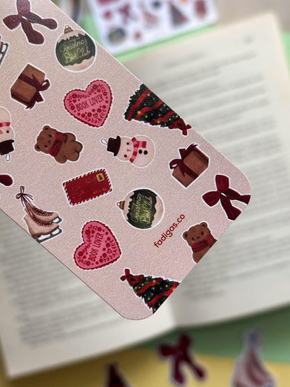 Christmas Bookmark Bundle - Set of 3 festive bookish designs